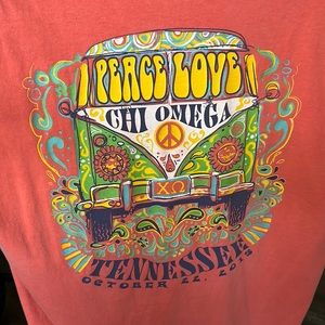 Chi Omega UTK sorority pocket t-shirt